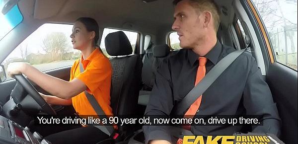  Fake Driving School Backseat blowjobs and deep creampie for super sexy minx